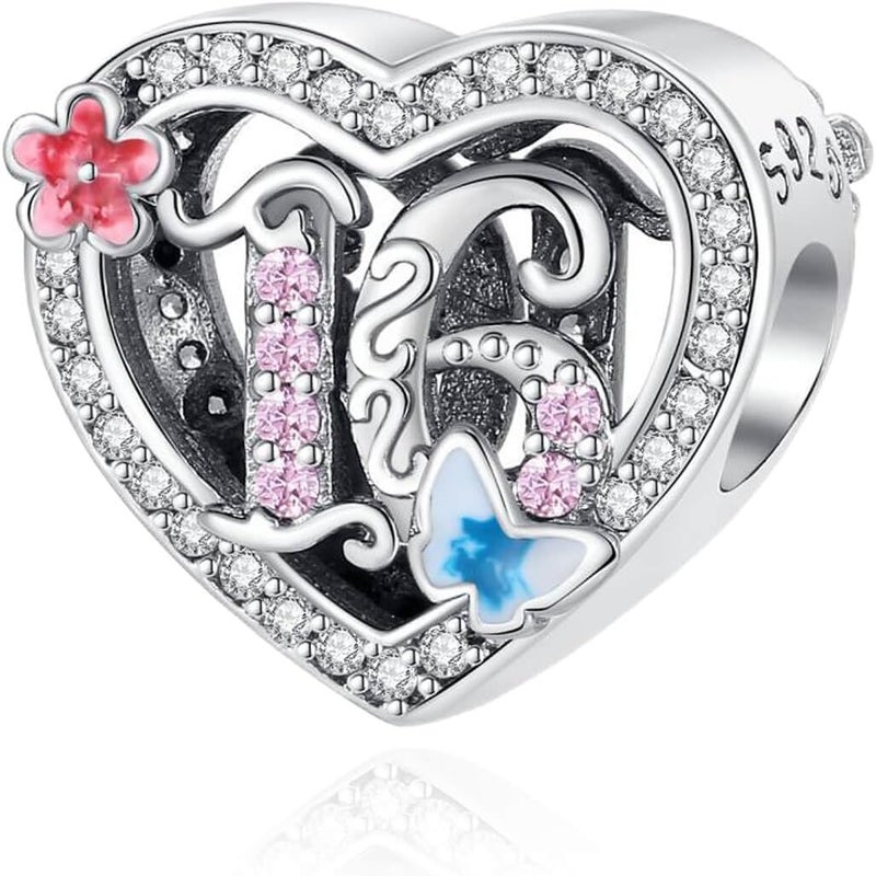 DATOUQI Queen Happy Birthday Hot Air Balloon Family Puppy Charm 925 Sterling Silver Charms for Bracelets and Necklaces Mother's Day Charms for Women - Image 1